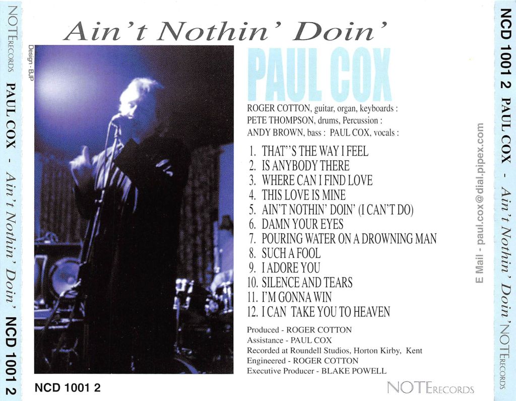 CD - Paul Cox - Ain't Nothin' Doin'