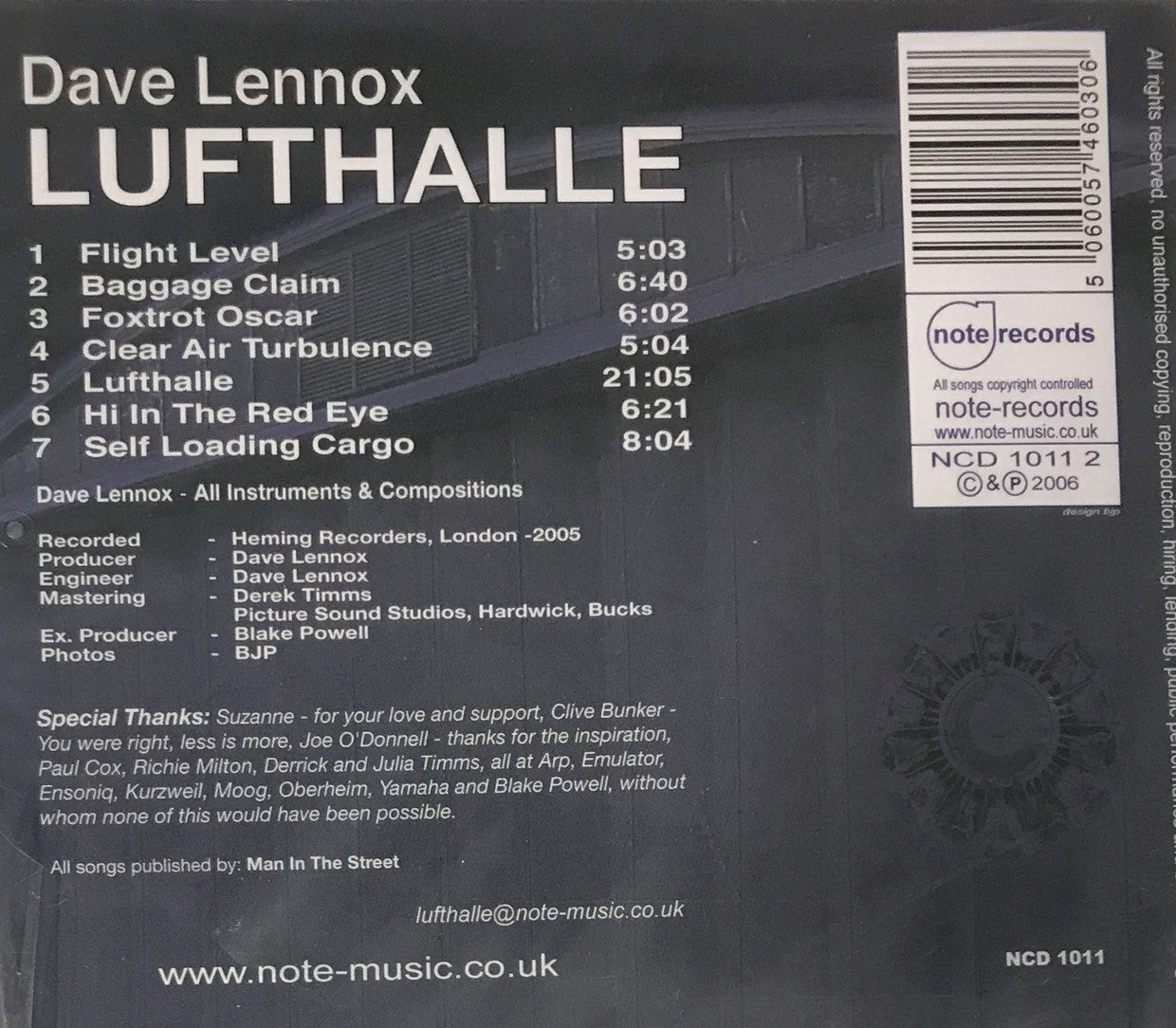 CD - Dave Lennox - Lufthalle