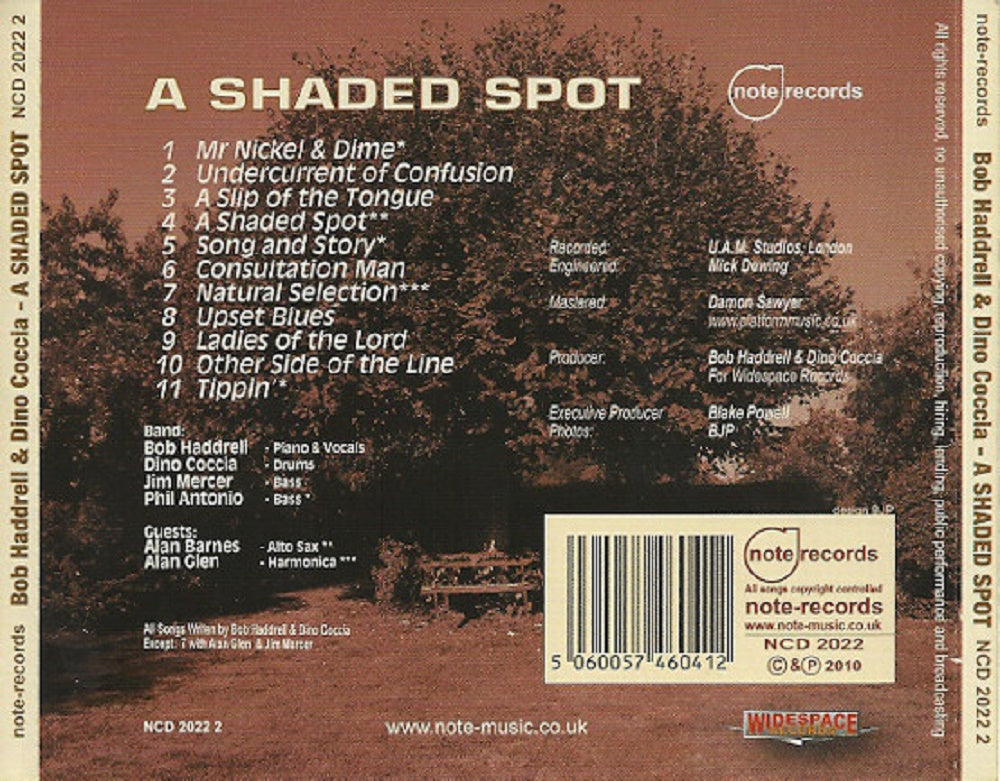 CD - Bob Haddrell & Dino Coccia - A Shaded Spot