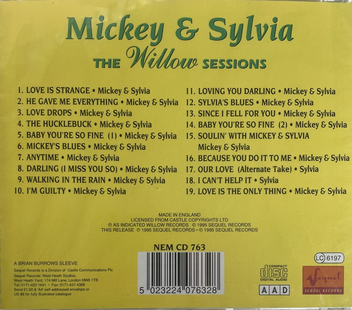 CD - Mickey & Sylvia - The Willow Sessions