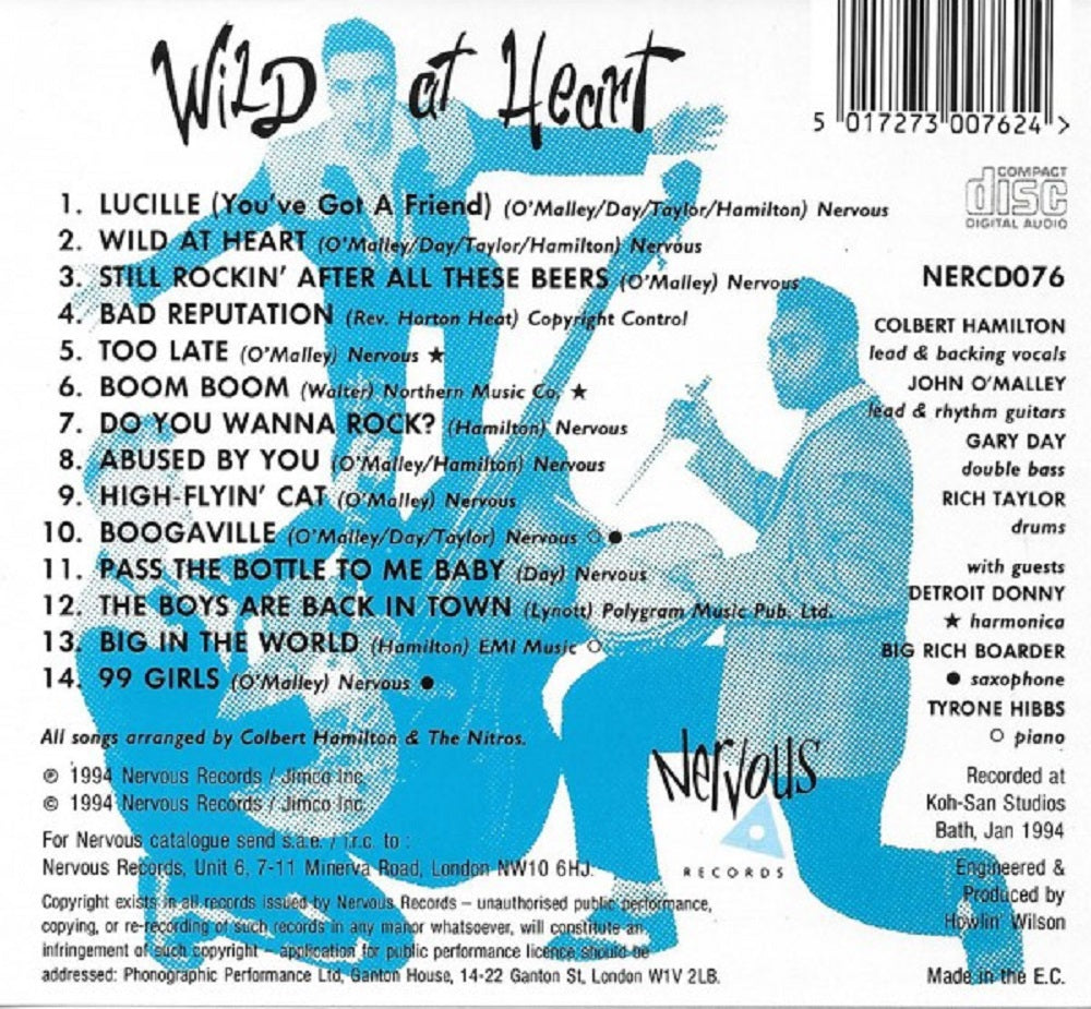 CD - Colbert Hamilton & The Nitros - Wild At Heart