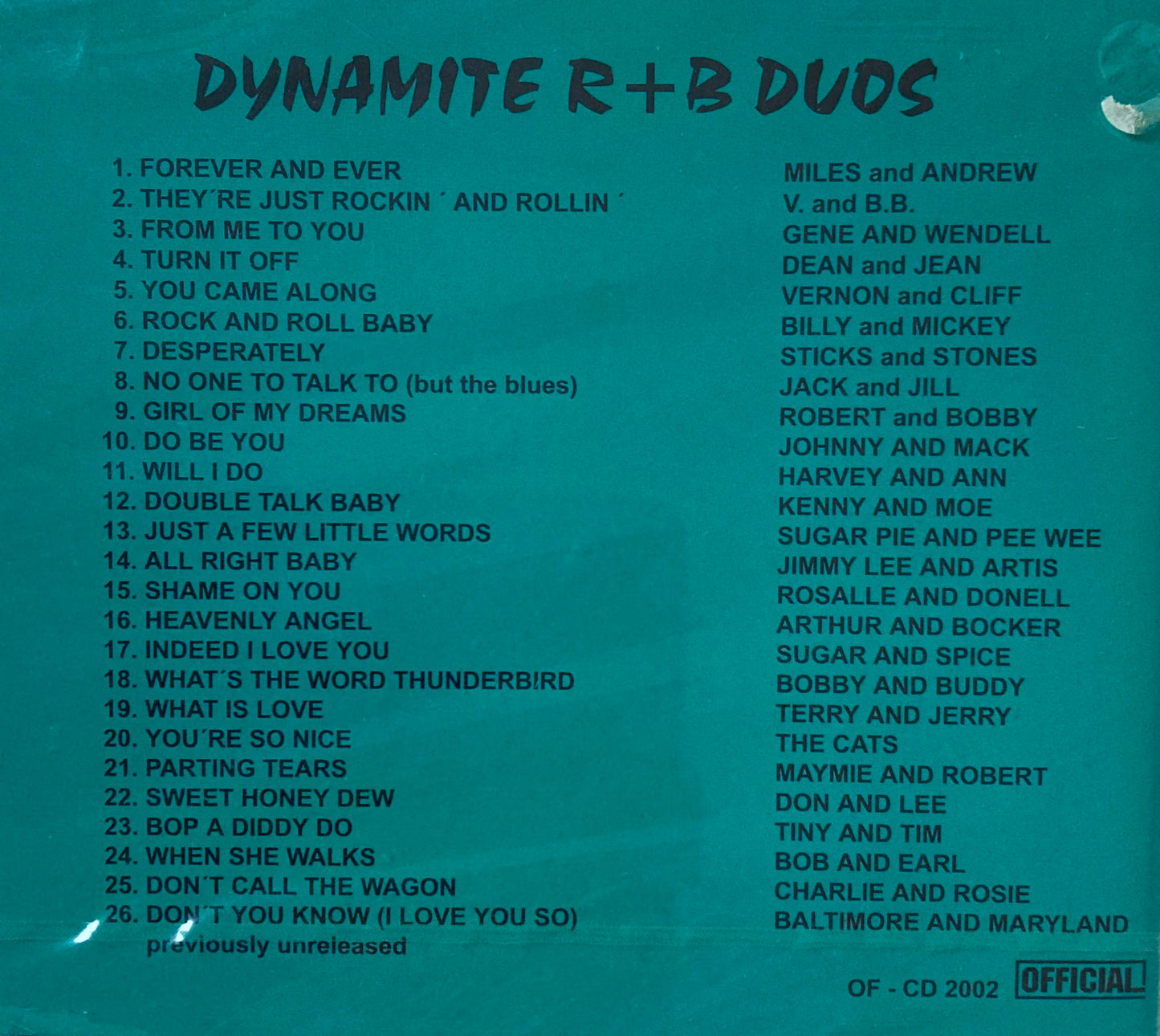 CD - VA - Dynamite R&B Duos Vol. 2