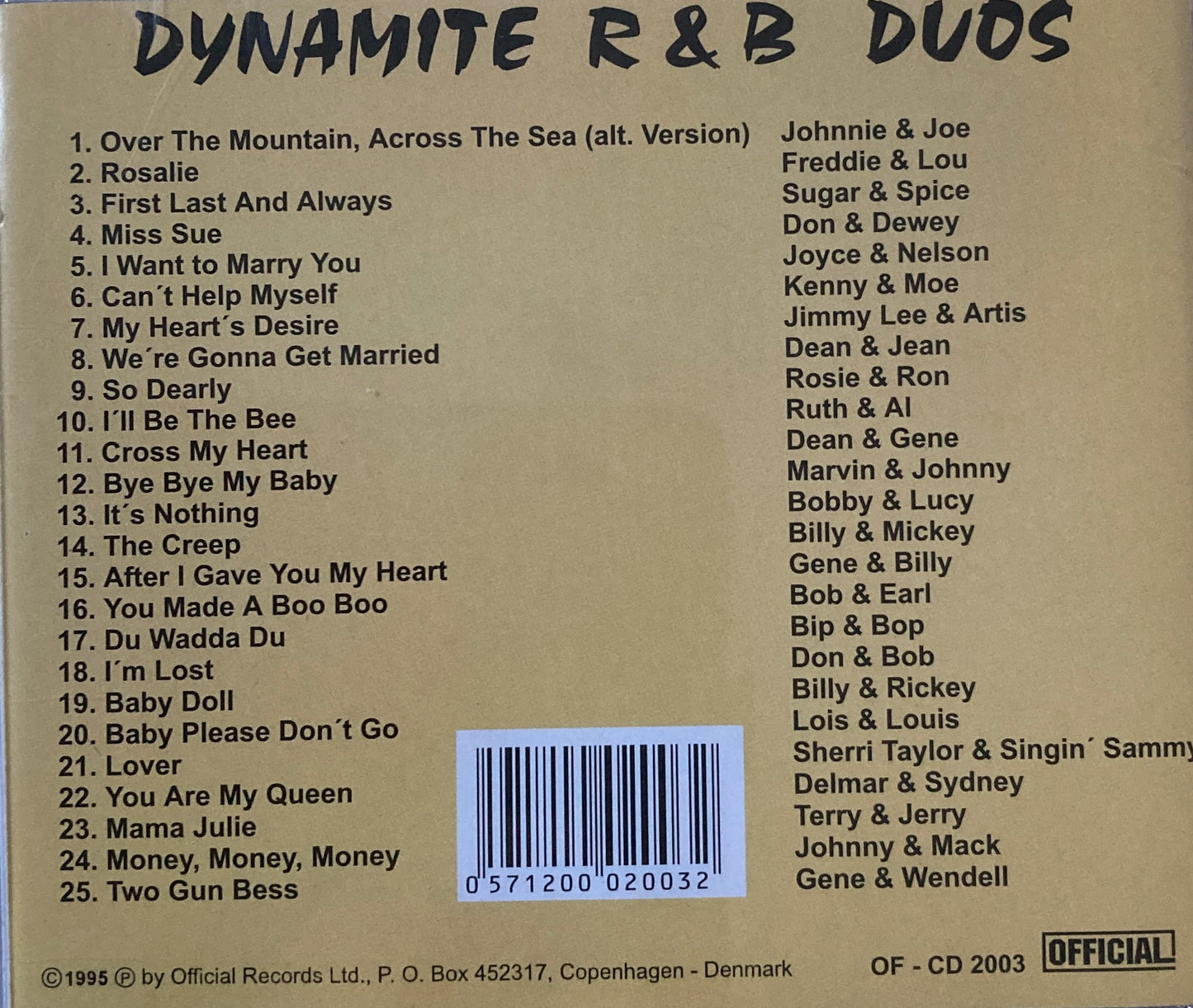 CD - VA - Dynamite R&B Duos Vol. 3