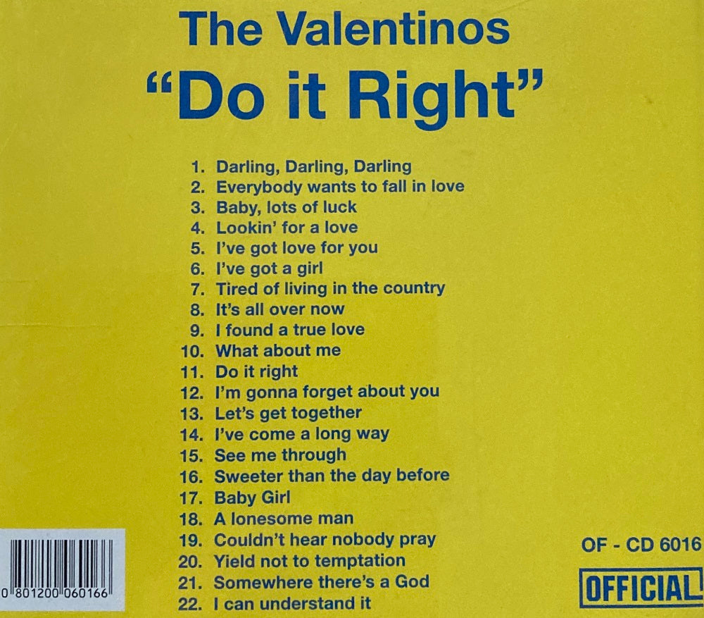 CD - Valentinos - "Do It Right"