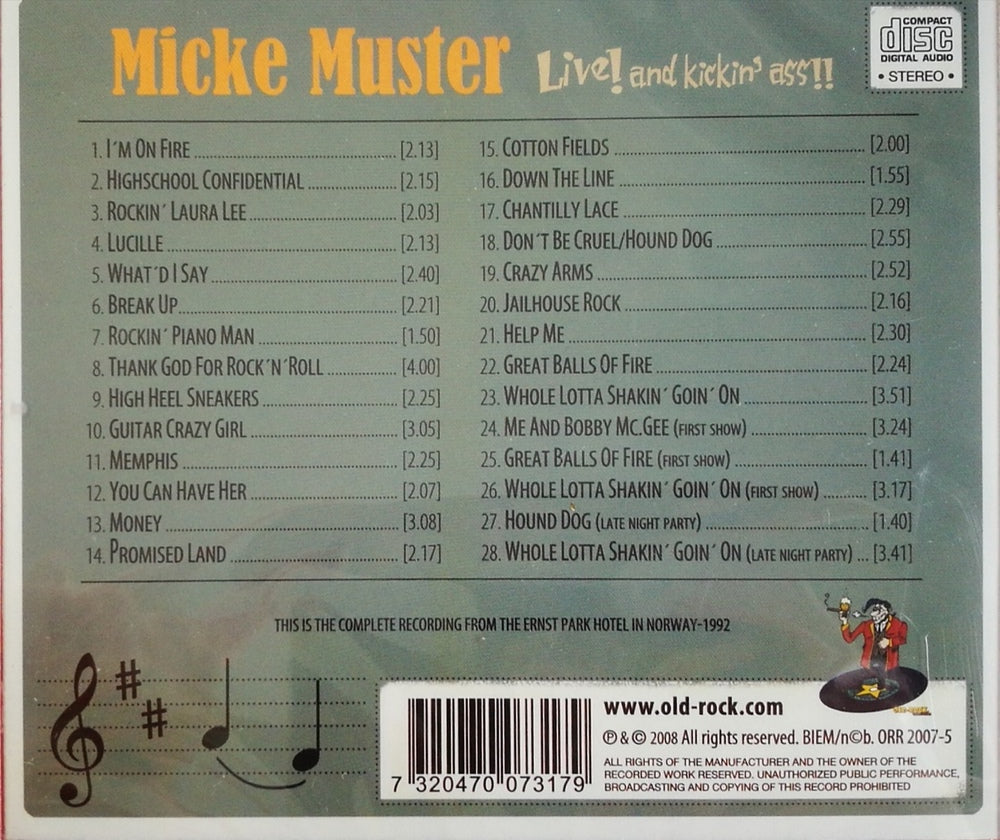 CD - Micke Muster - Live And Kickin' Ass