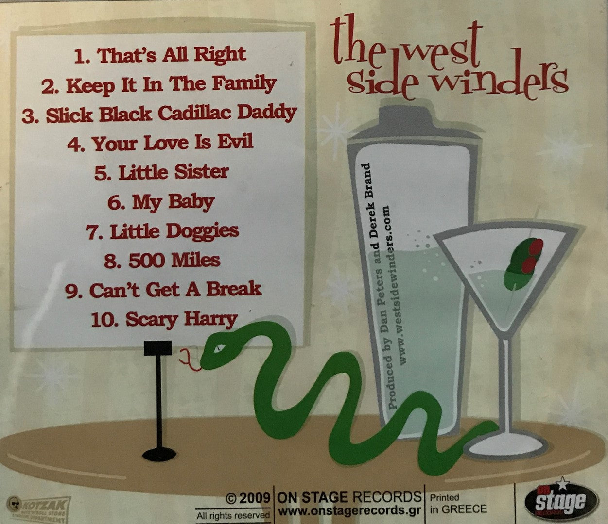 CD - West Side Winders - Shaken Not Stirred