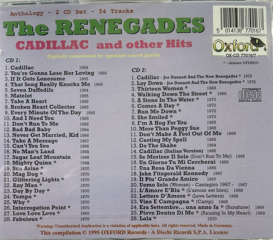 CD - Renegades - Cadillac And Other Hits