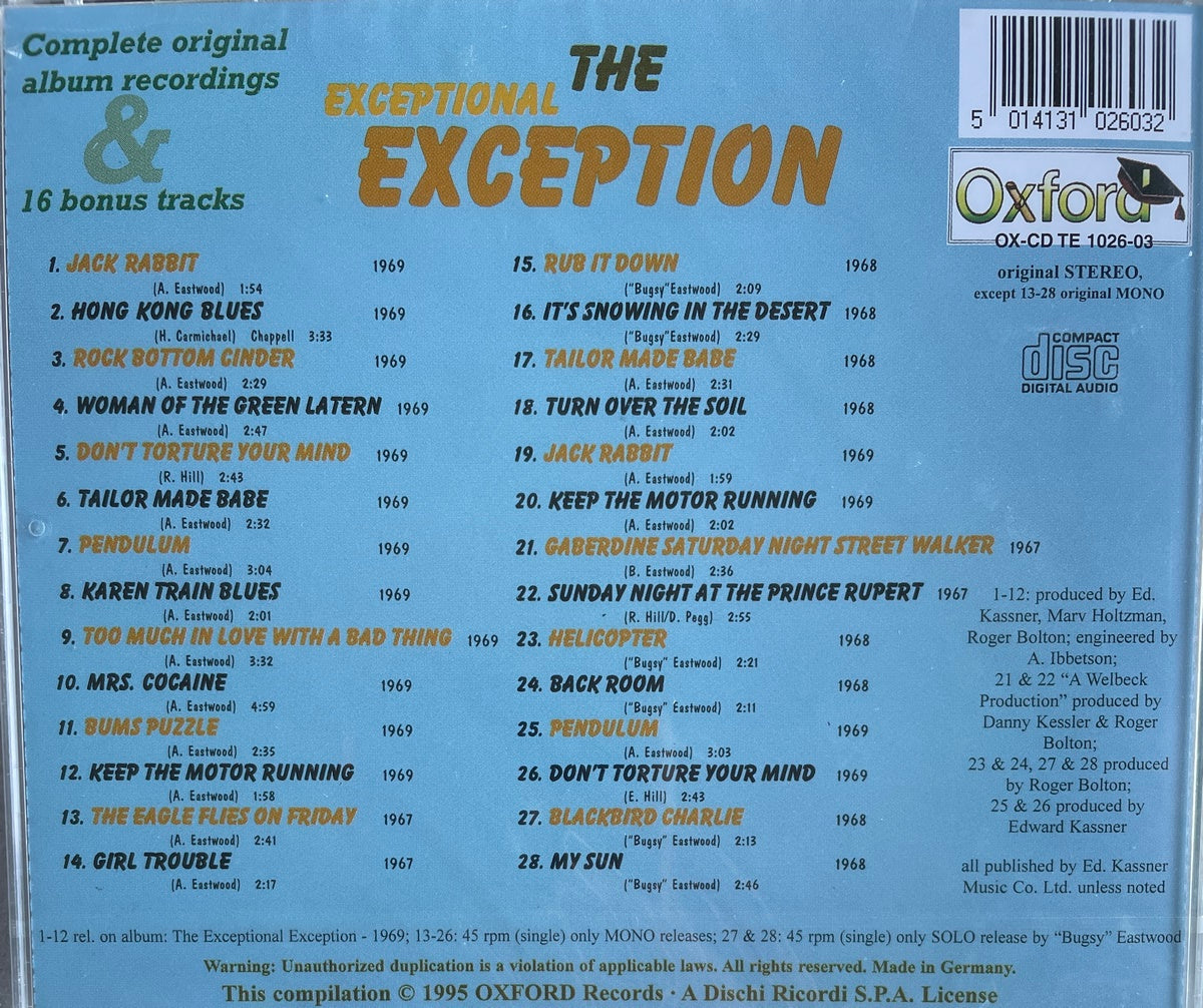 CD - Exceptional Exception - Complete Original Album Recordings