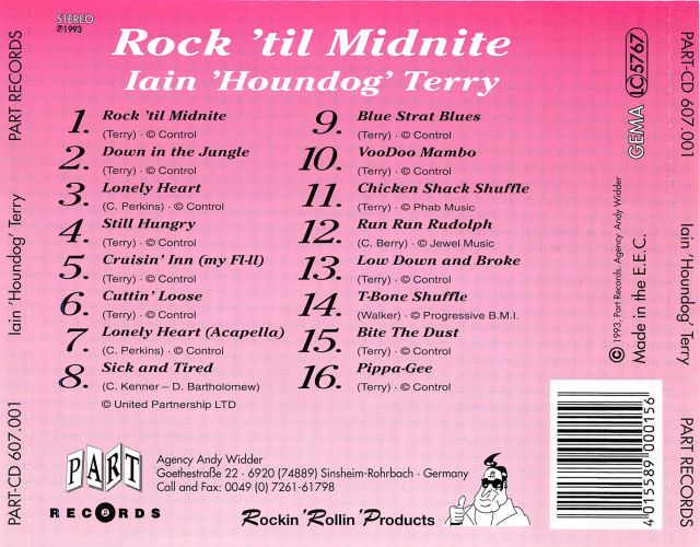 CD - Ian Terry - Rock Til Midnite