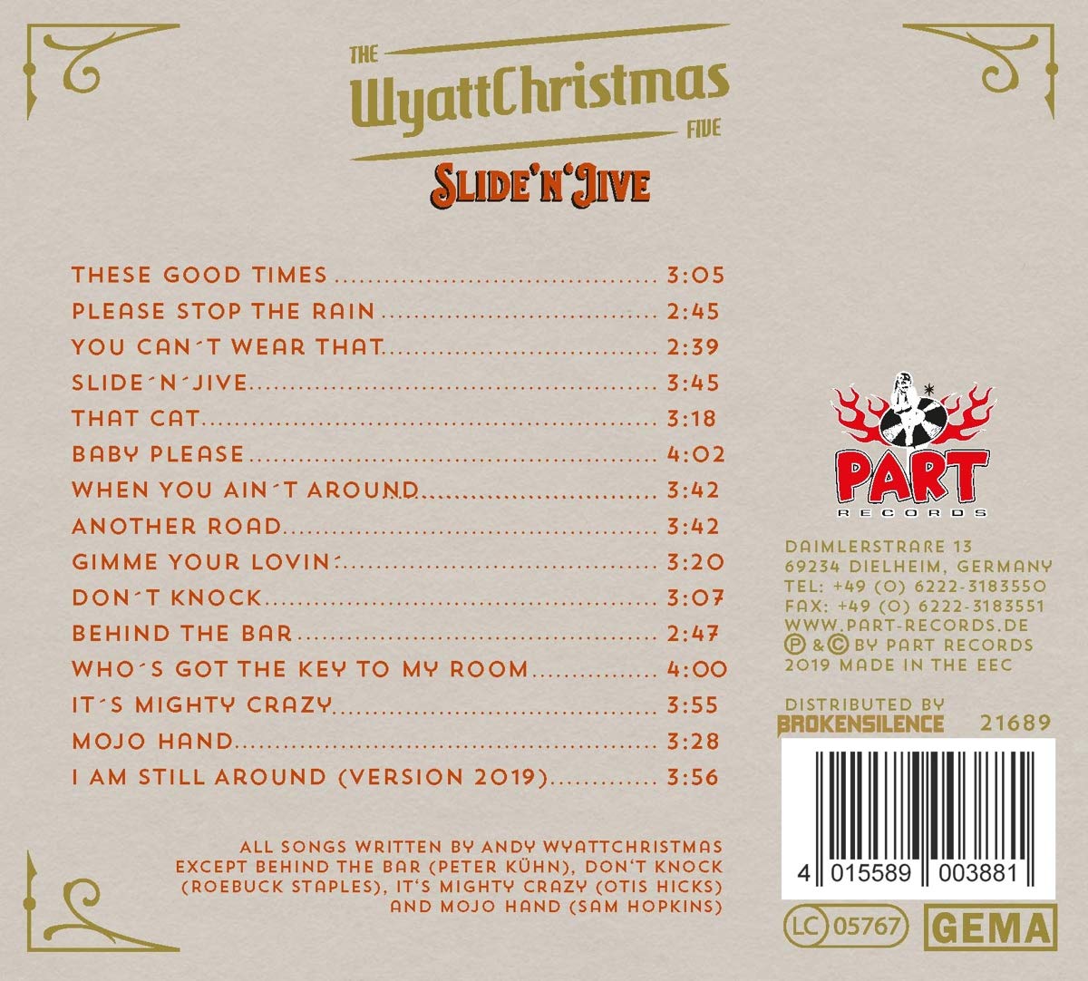 CD - WyattChristmas Five- Slide'n'Jive