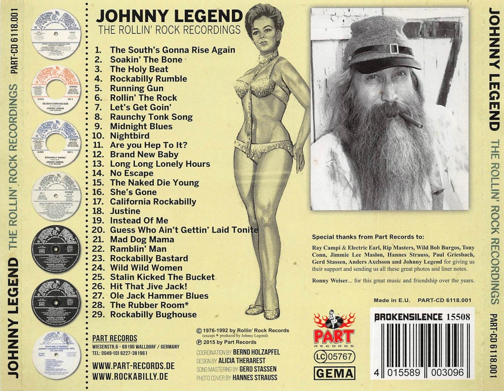 CD - Johnny Legend - The Rollin' Rock Recordings