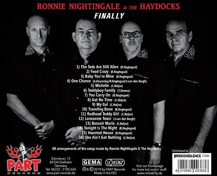 CD - Ronnie Nightingale & The Haydocks - Finally