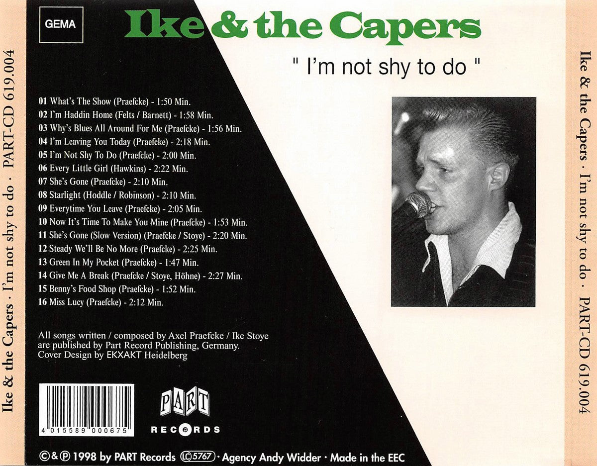 CD - Ike & The Capers - I'm Not Shy To Do