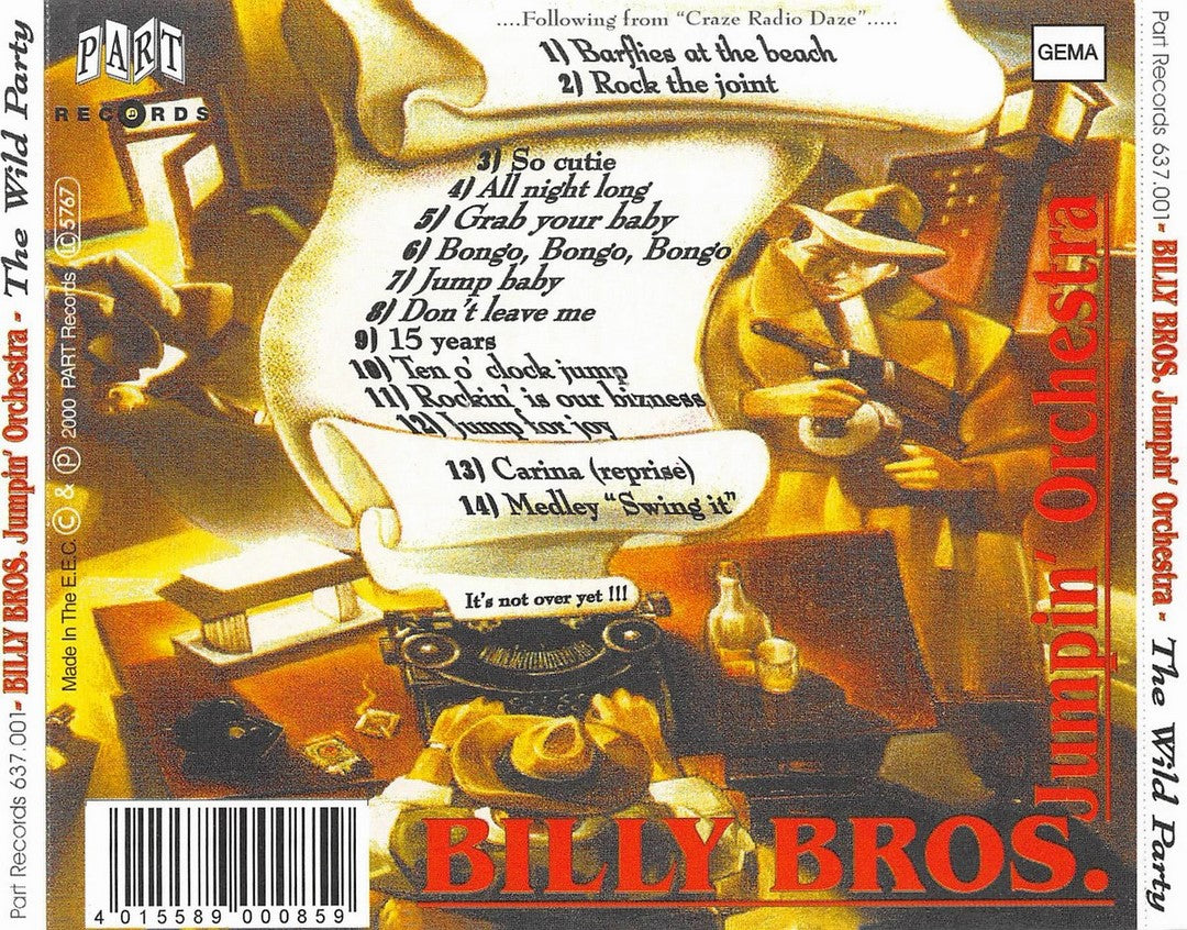 CD - Billy Brothers - Wild Party