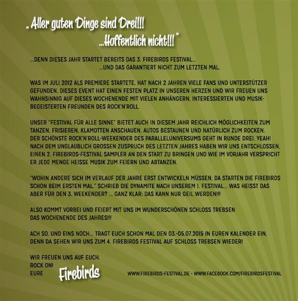 CD - VA - Firebirds Festival Compilation 2014