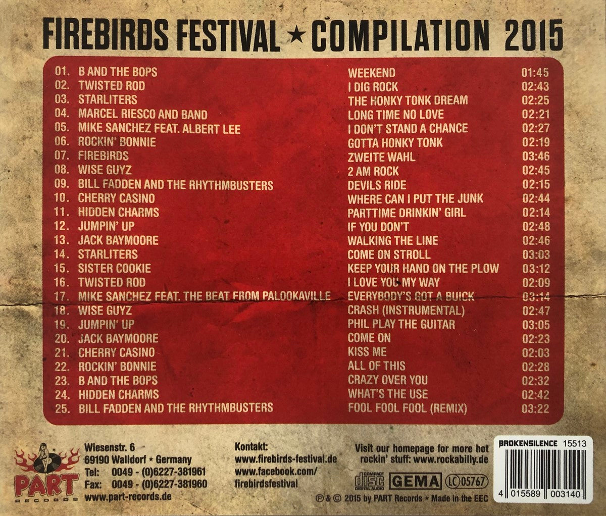 CD - VA - Firebirds Festival Compilation 2015