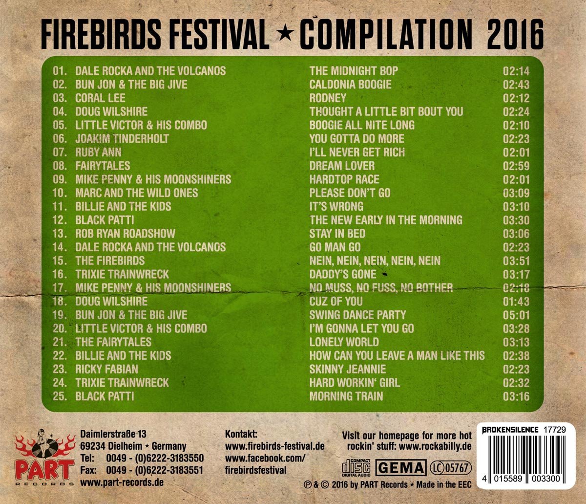 CD - VA - Firebirds Festival Compilation 2016