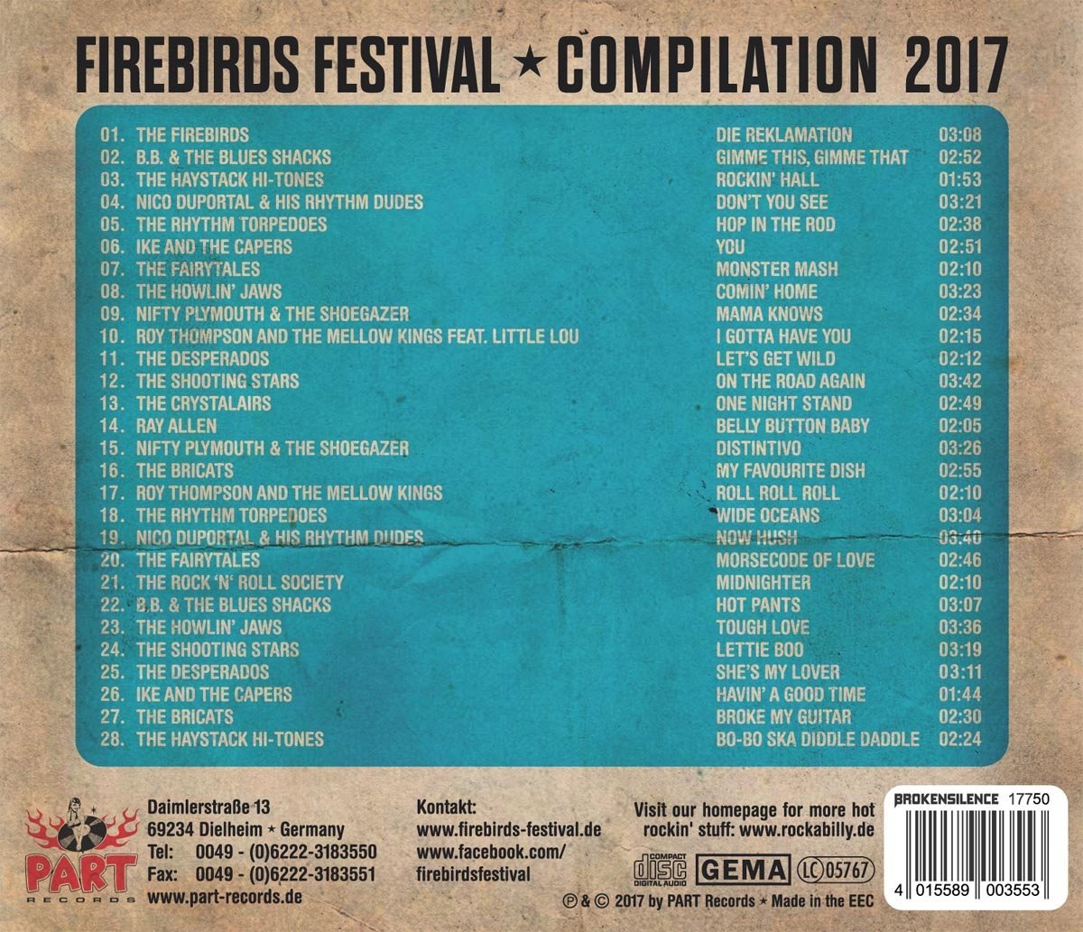 CD - VA - Firebirds Festival Compilation 2017