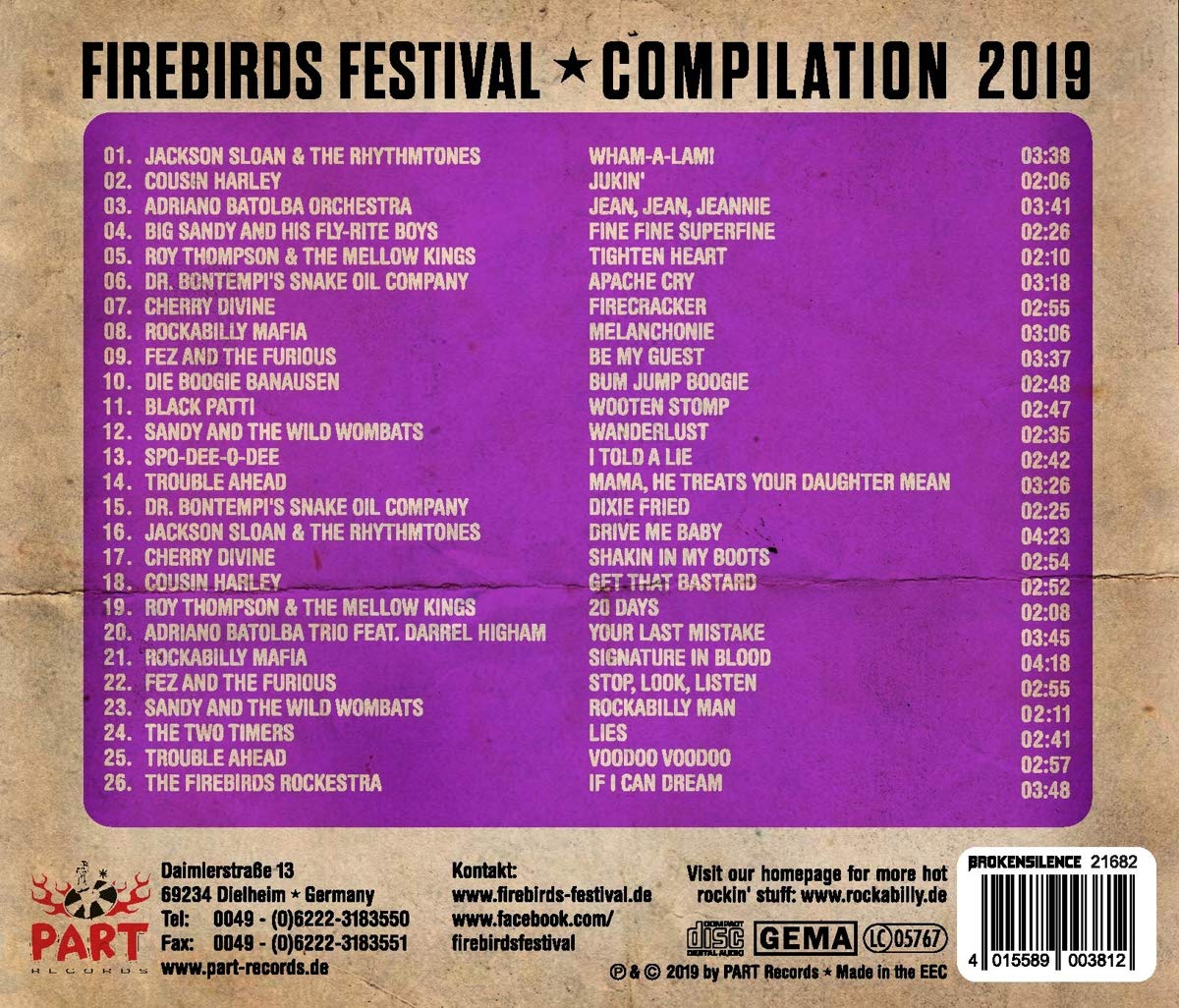 CD - VA - Firebirds Festival Compilation 2019