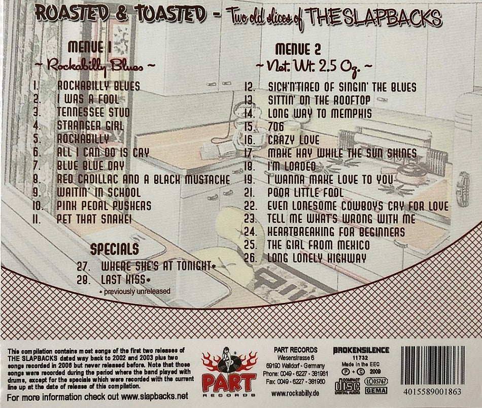 CD - Slapbacks - Roasted And Toasted - Best Of