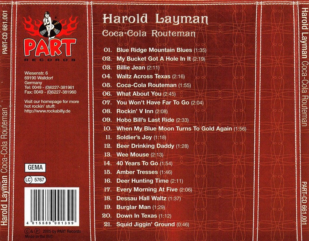 CD - Harold Layman - The Coca Cola Routeman