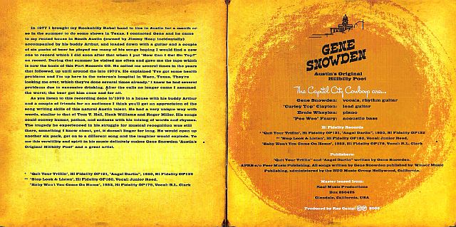 CD - Gene Snowden - Austin's Original Hillbilly Poet