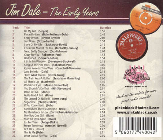 CD - Jim Dale - Early Years