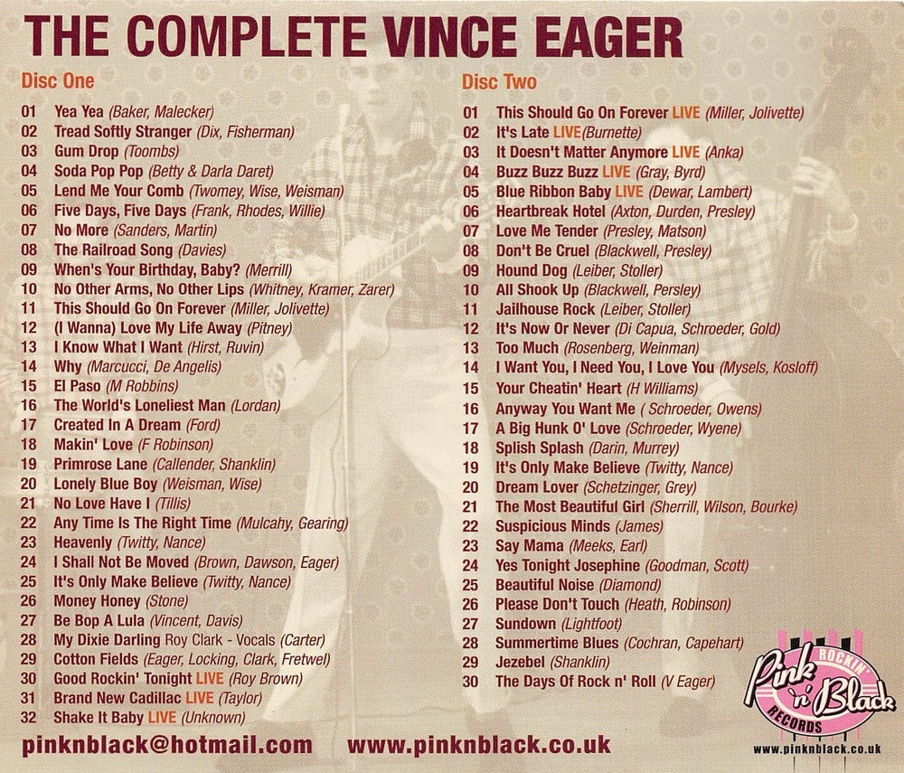 CD - Vince Eager - The Complete Vince Eager