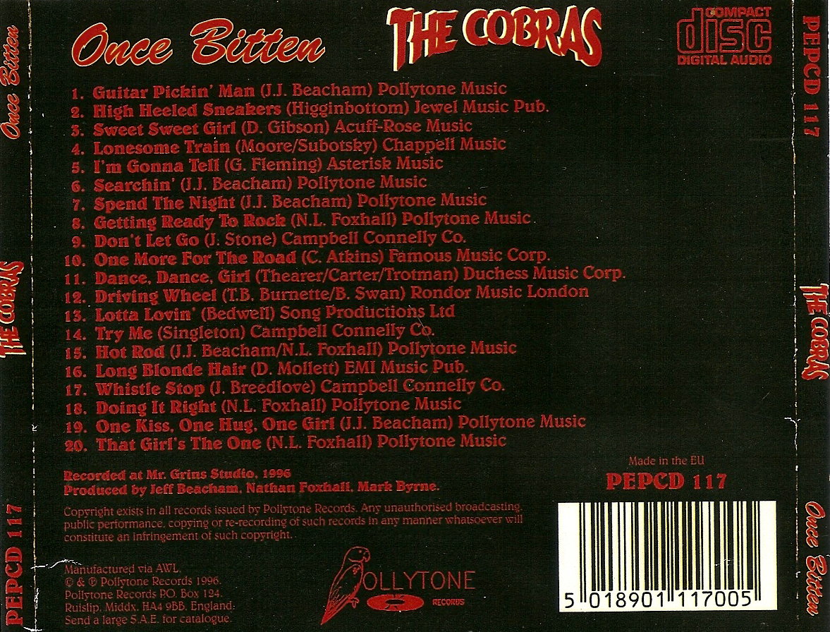 CD - Cobras - Once Bitten 