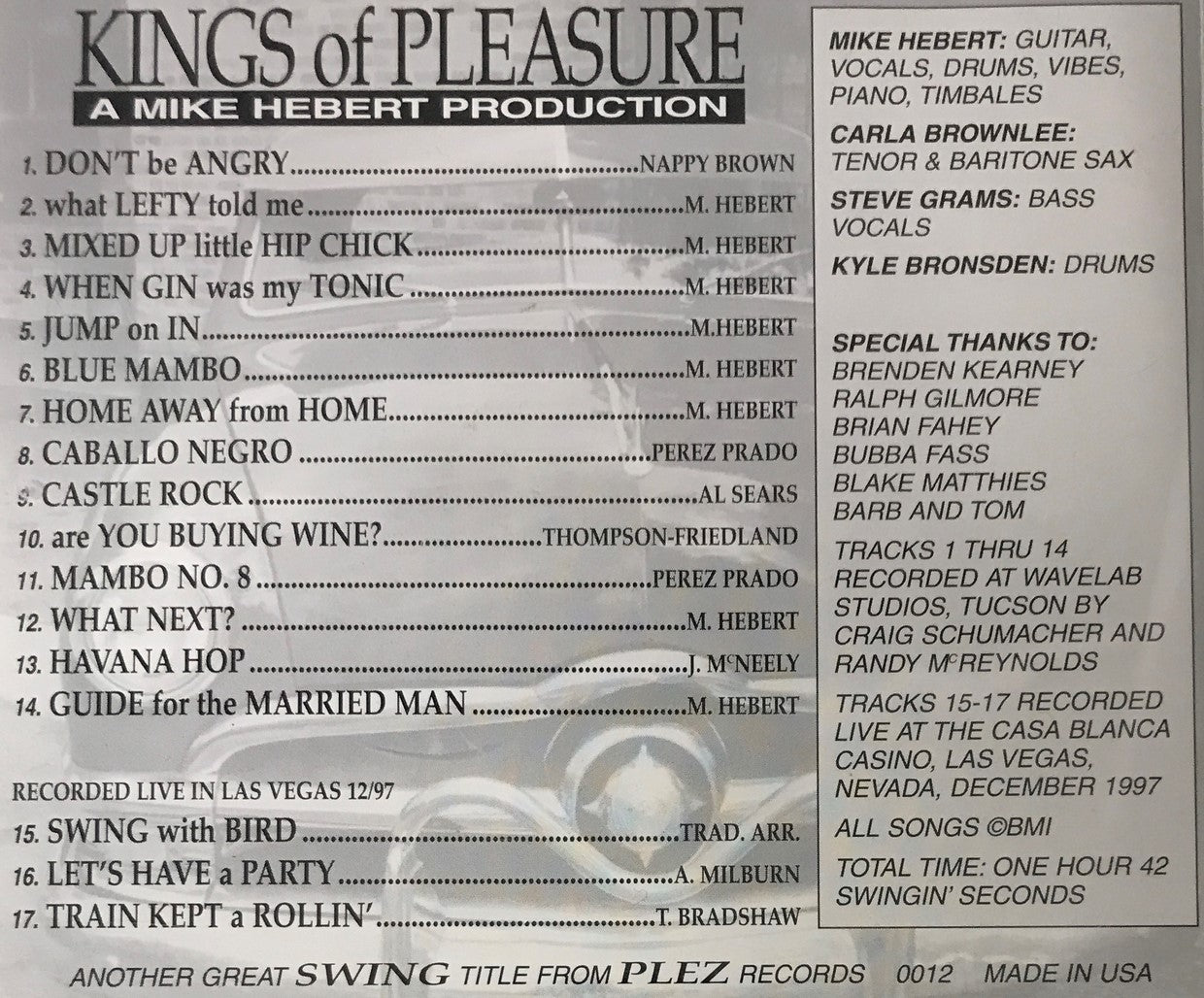 CD - Kings of Pleasure - Self Titled