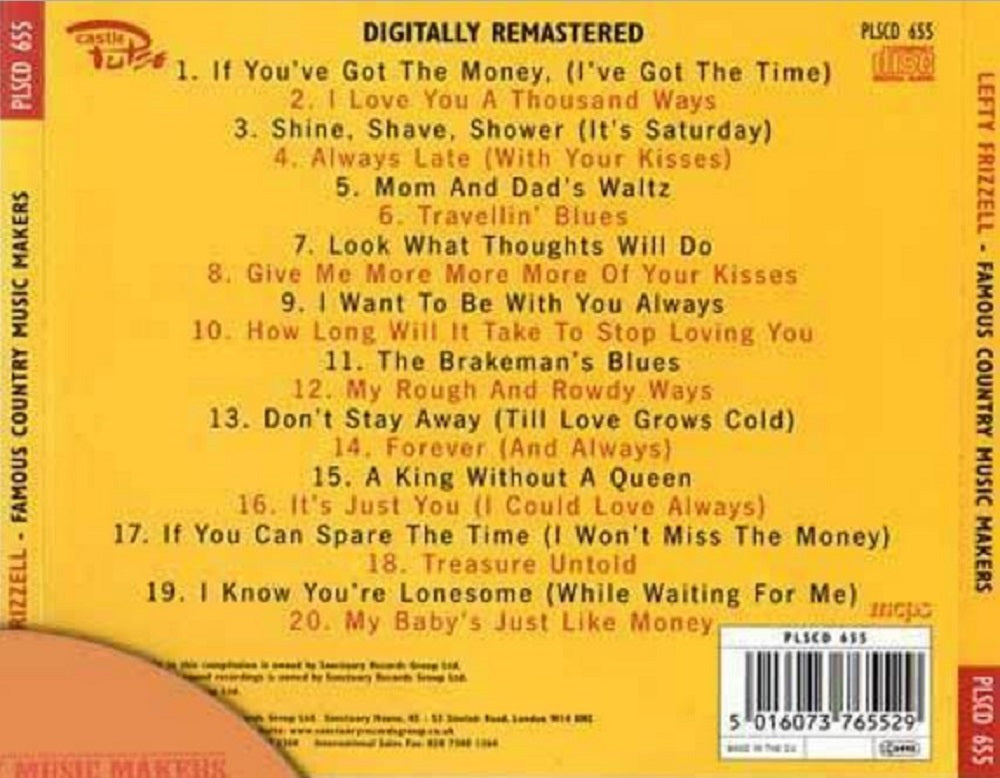 CD - Lefty Frizzell - Famous Country Music Makers