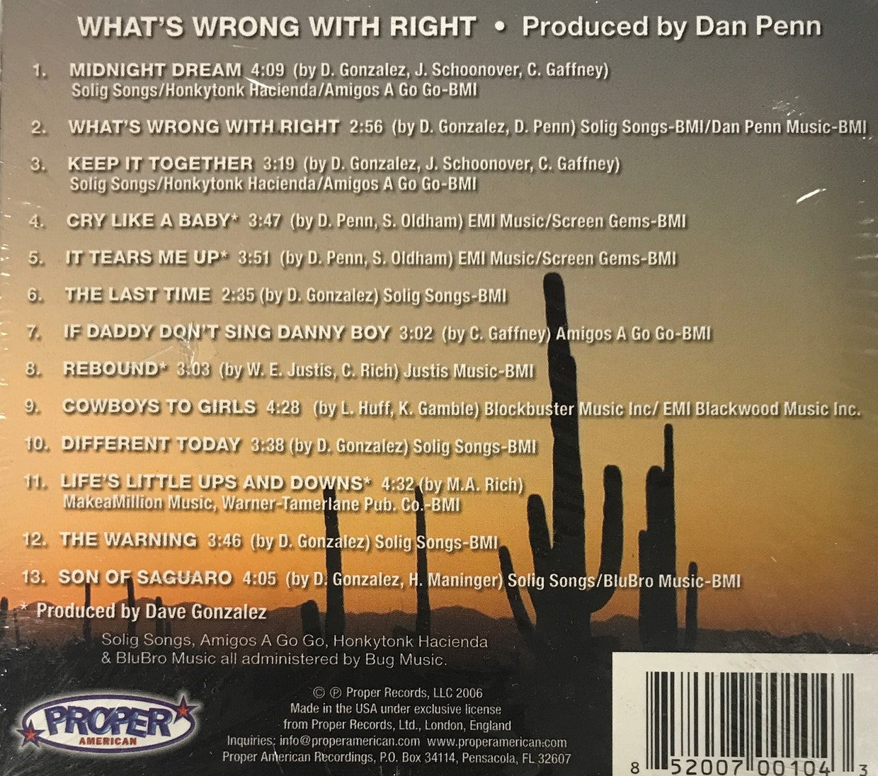 CD - Hacienda Brothers - What's Wrong With Right