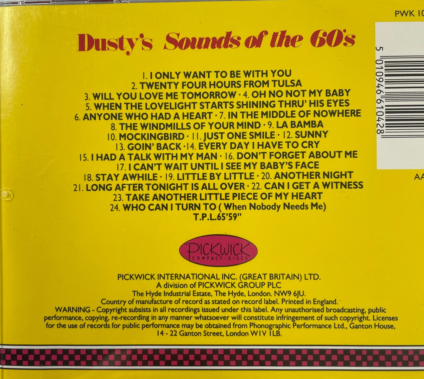 CD - Dusty Springfield - Dusty's Sounds Of The 60's