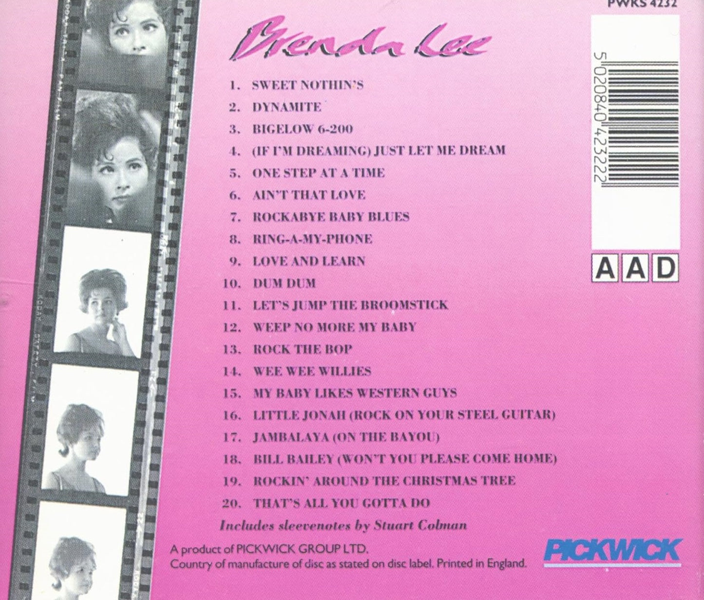 CD - Brenda Lee - Rockin´Around With Brenda Lee