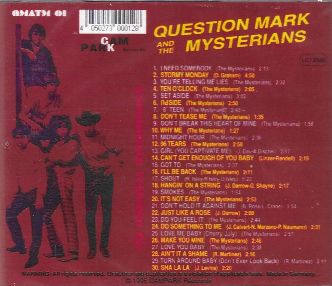 CD - Question Mark & The Mysterians - 96 Tears