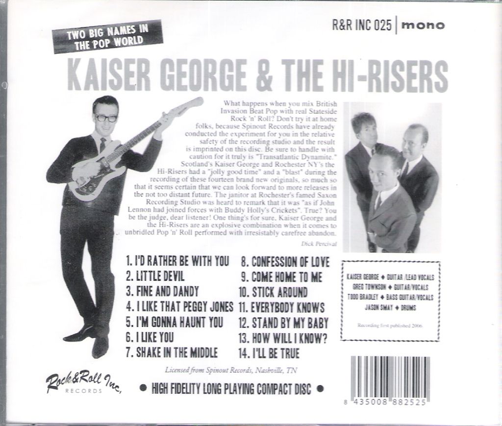 CD - Kaiser George & The Hi Risers - Transatlantic Dynamite