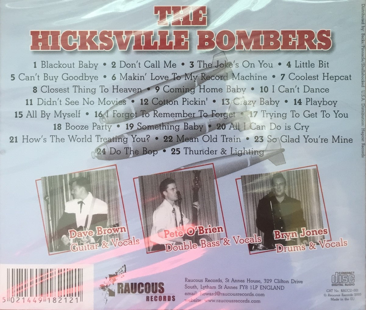 CD - Hicksville Bombers - Self Titled