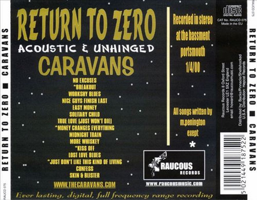 CD - Caravans - Return To Zero