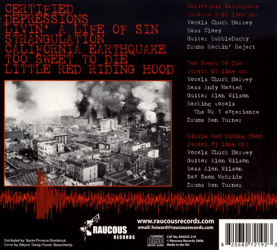 CD - Frantic Flintstons - California Earthquake