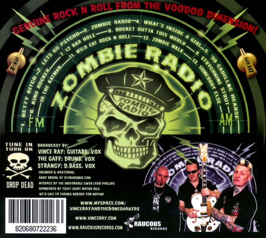 CD - Vince Ray & The Boneshakers - Zombie Radio