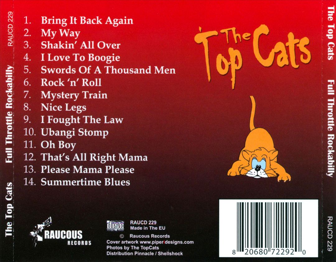 CD - Top Cats - Full Throttle Rockabilly