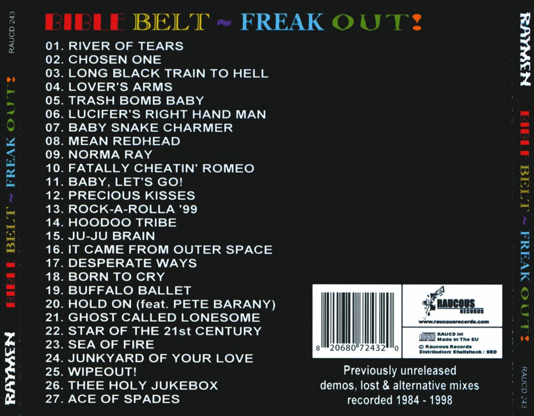 CD - Raymen - Bible Belt Freak Out! Rare...