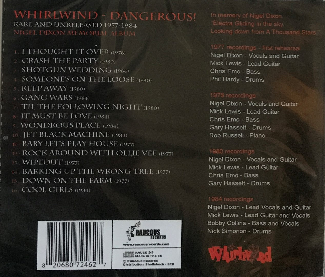 CD - Whirlwind - Dangerous