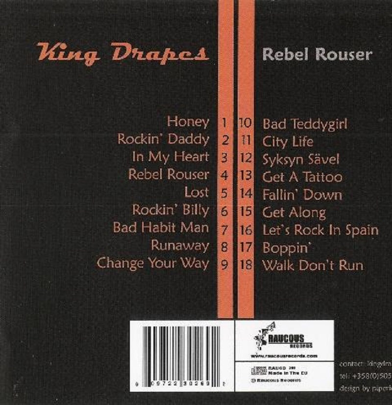 CD - King Drapes - Rebel Rouser