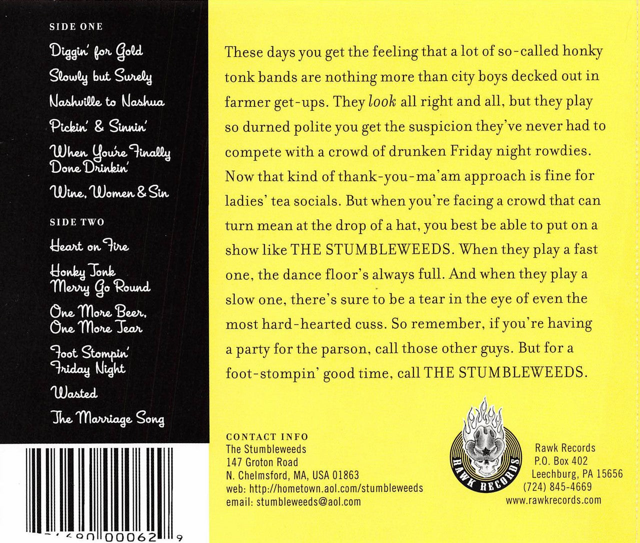 CD - Stumbleweeds - Pickin' And Sinnin'