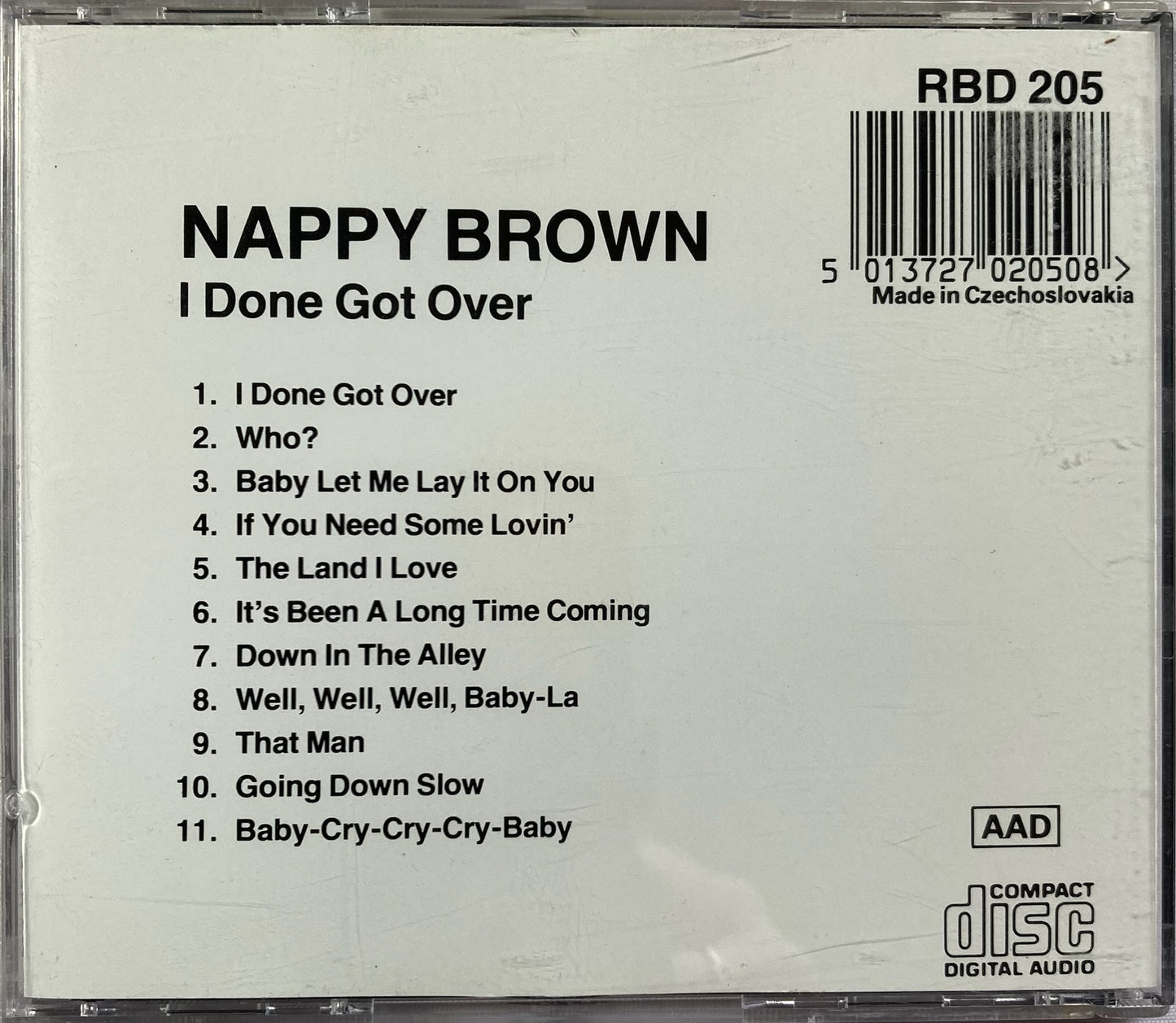 CD - Nappy Brown And The Roosters - I Done Got Over