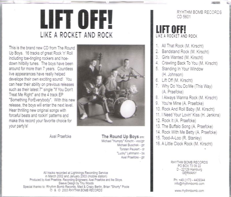 CD - Round Up Boys - Lift Off Like A Rocket And Rock