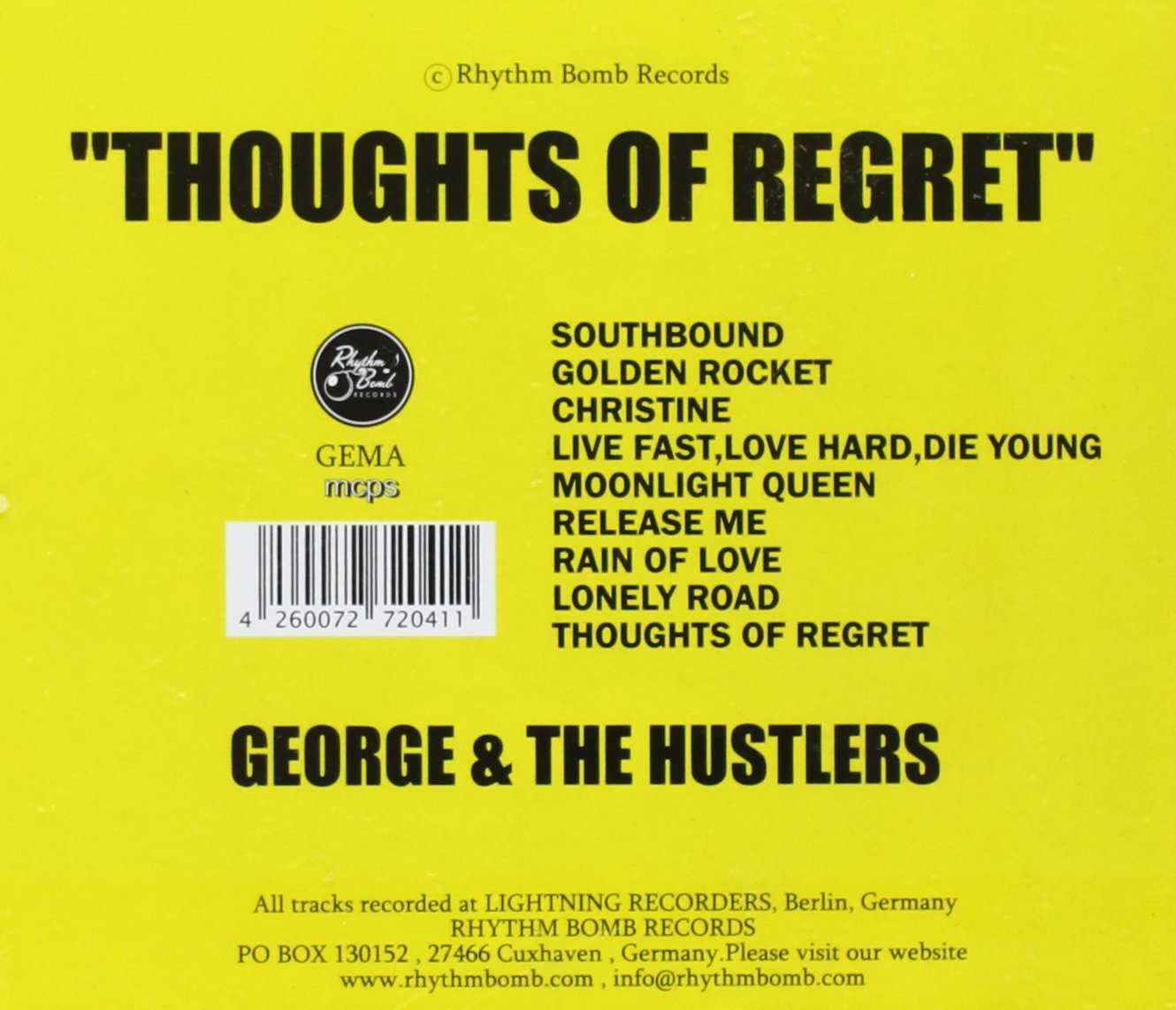 CD - George & The Hustlers - Thoughts Of Regret