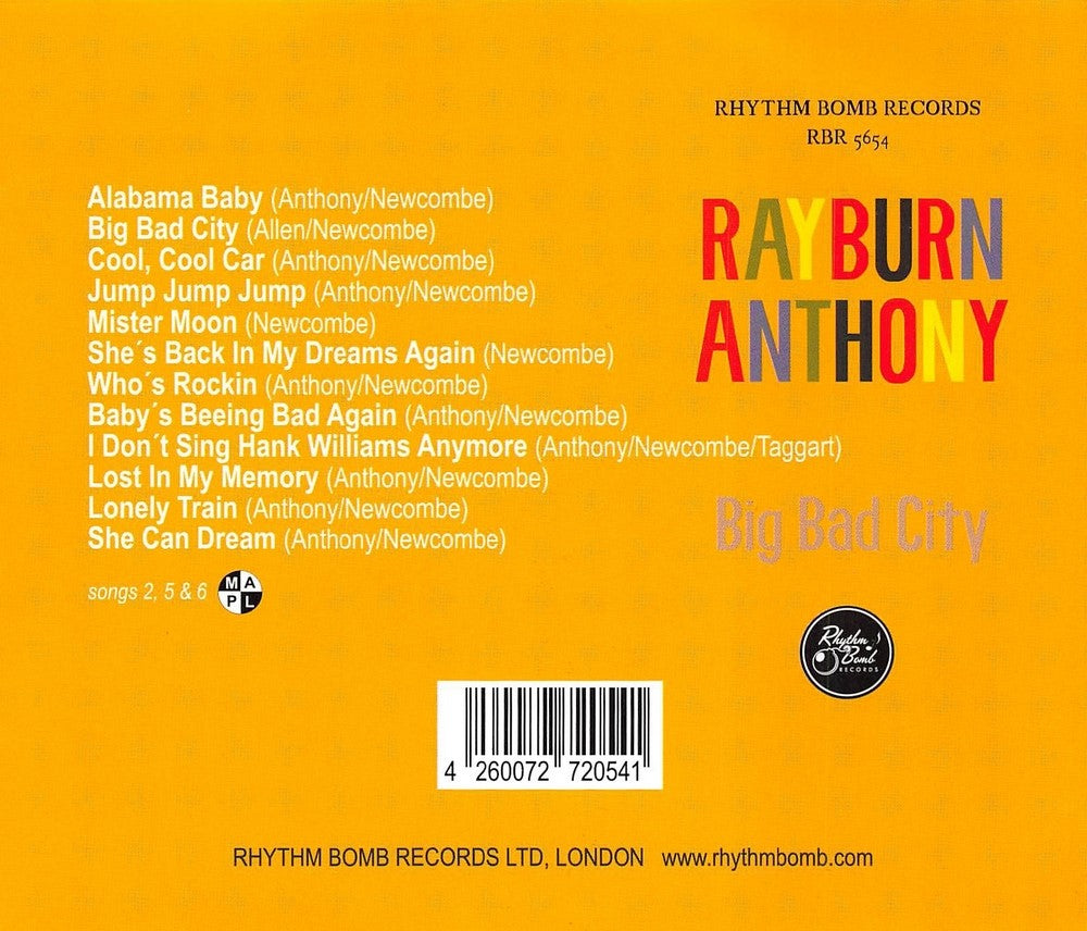 CD - Rayburn Anthony - Big Bad City