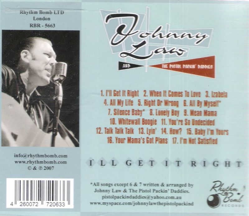 CD - Johnny Law - I'll Get It Right (&...